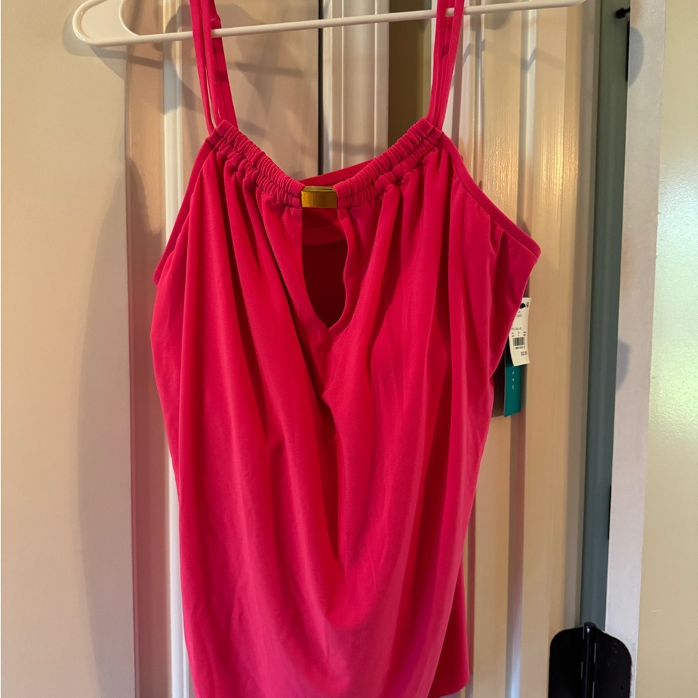 Pink Padded Swim Top